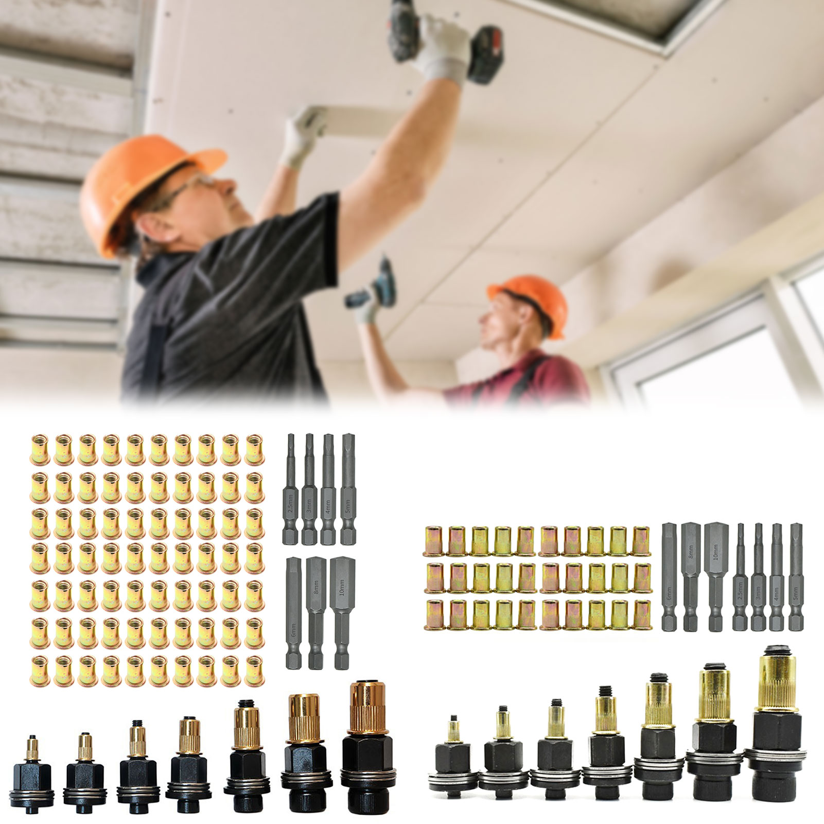 Home Improvement Shows - M3-M10 Handnieten Mutternwerkzeugadapter Metall Manuelle Mutternnieter