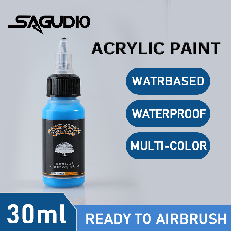 Spray Paint Primer - SAGUD Airbrush-Farbe, spritzfertig, wasserbasiert, 24 matte