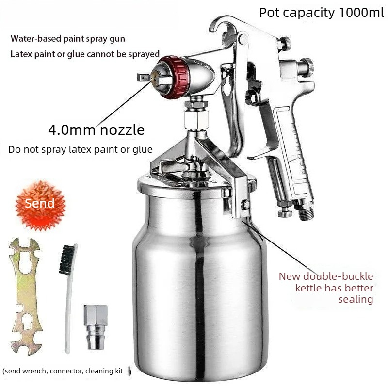 Spray Paint Primer - Farbspritzpistole auf Wasserbasis 2,0/2,5/3,0/3,5/4,0 Doppelkarten-Topf-Spritzpistole für