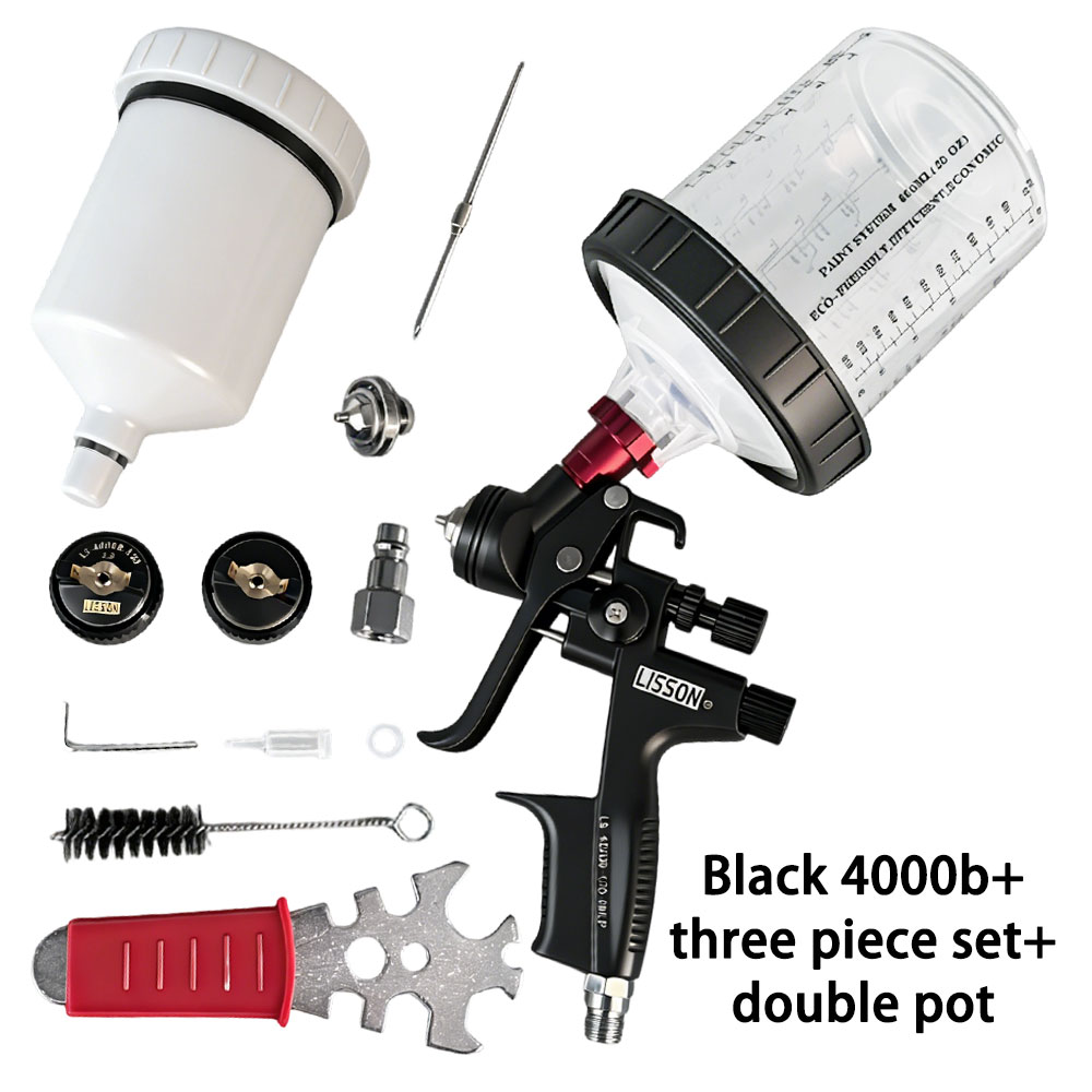 Spray Paint Primer - HVLP-Spritzpistole mit Adapter und Mischbehälter, Autoreparatur-Lackierpistole